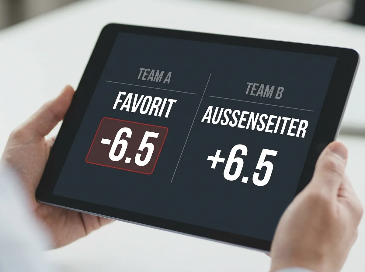 Grundprinzip der NFL Spread-Wette mit Favorit und Aussenseiter erklärt