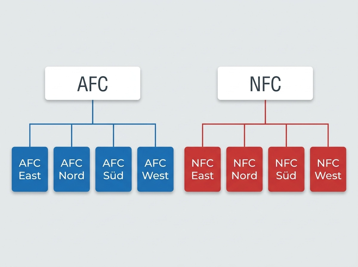 AFC und NFC Konferenzstruktur der NFL – Divisionen und Wettmärkte für Schweizer erklärt