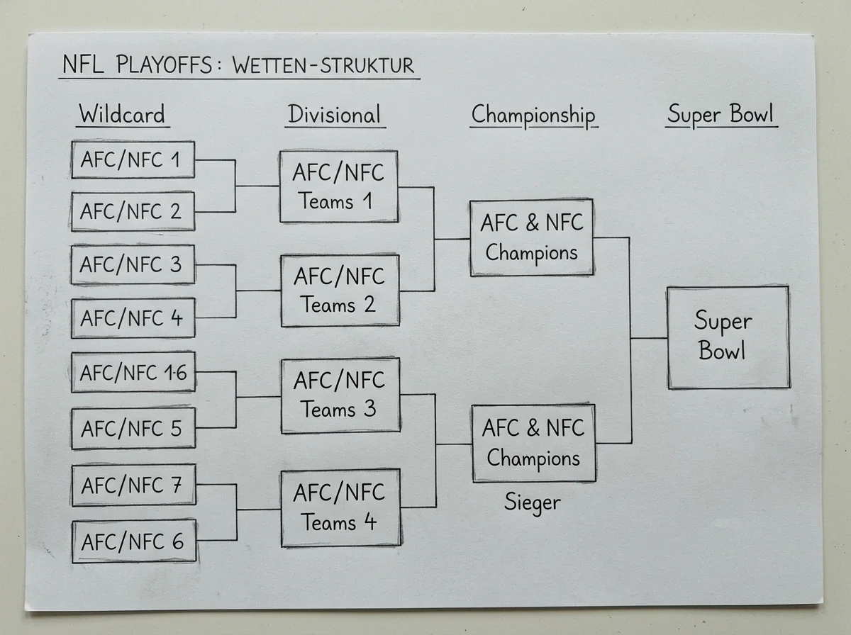NFL Playoffs Struktur 2026 – Von der Wild Card Round bis zum Super Bowl LX Wettkalender