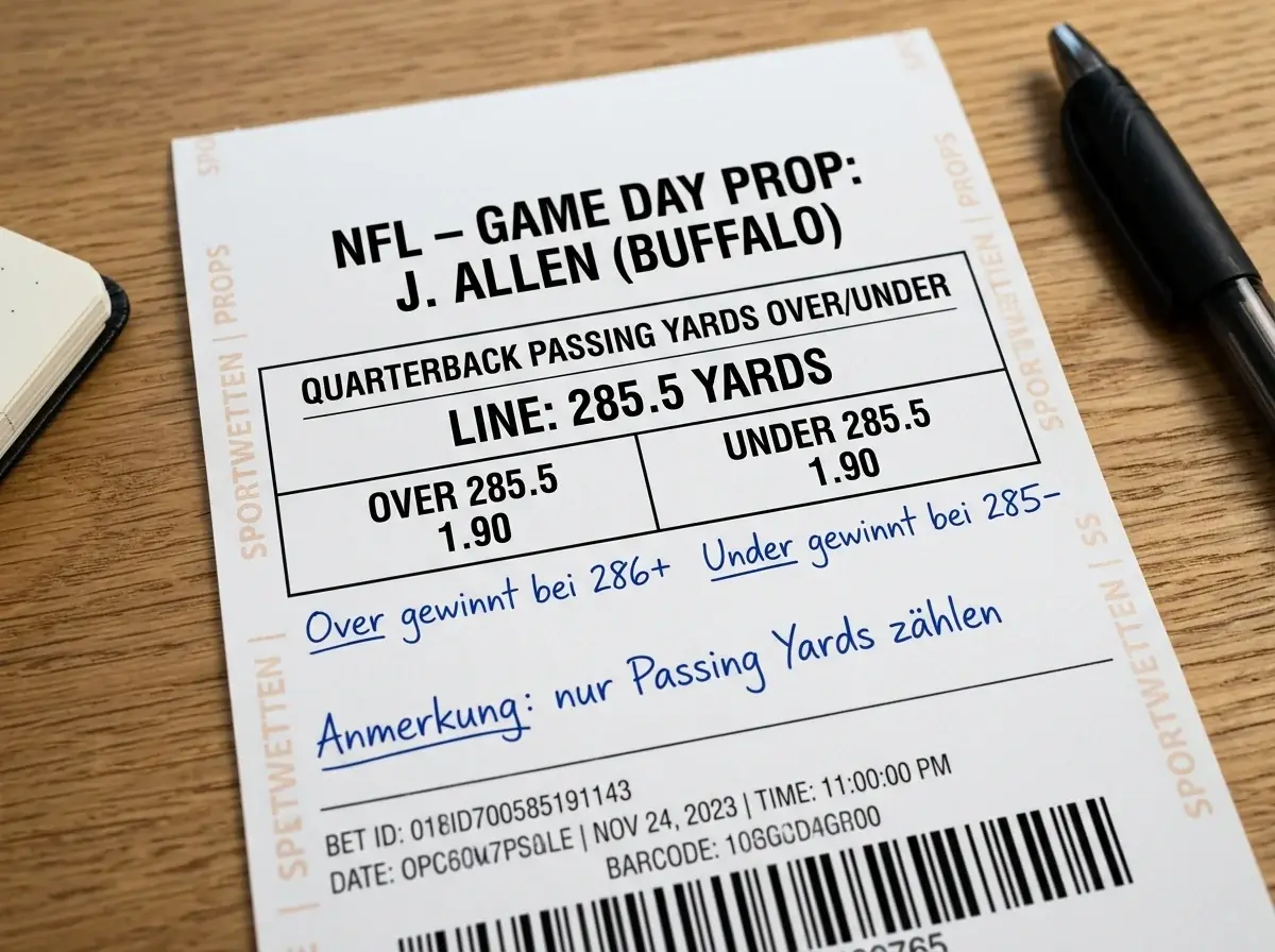 Passing Yards Over/Under Wette NFL: Wie die Linie gesetzt wird und was sie bedeutet
