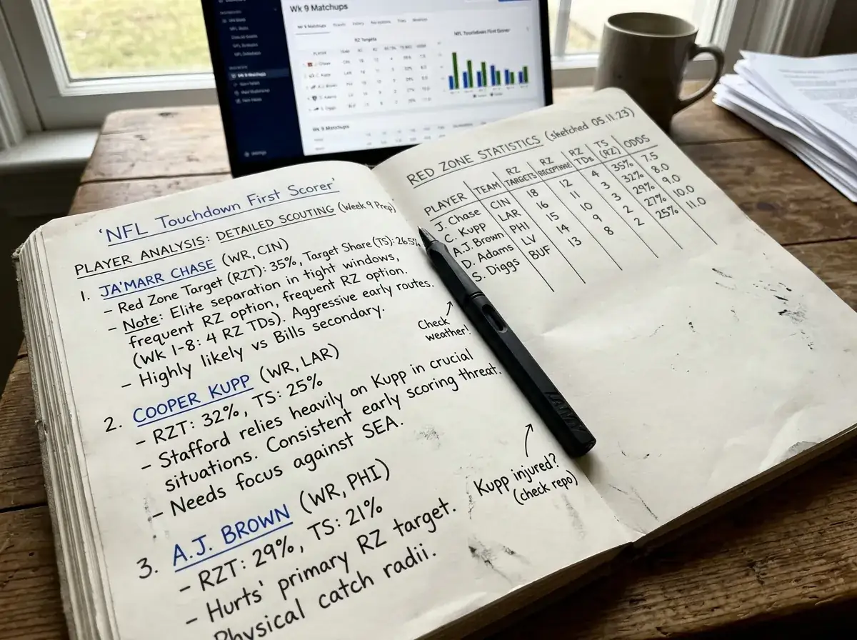 NFL Erster Touchdown Scorer Wette – Analyse und Auswahlstrategie für Schweizer Sportwetter