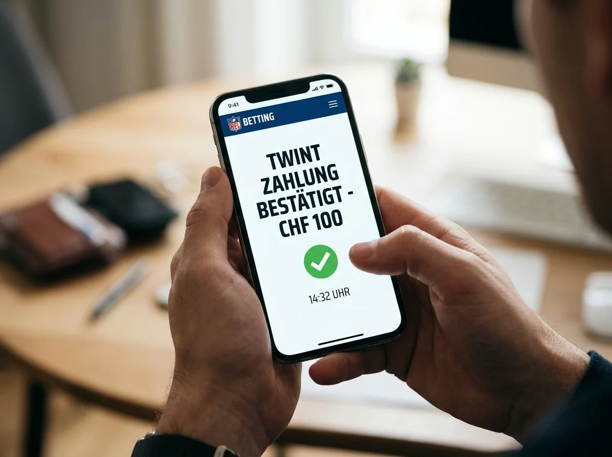 NFL Sportwetten mobile Einzahlung mit TWINT – schnelle App-Zahlung für Schweizer Wetter