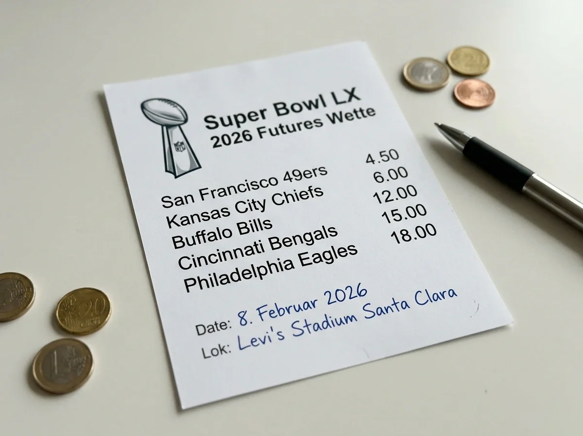 NFL Futures Wette auf Super Bowl Sieger 2026: Langzeitquoten vor Saisonbeginn